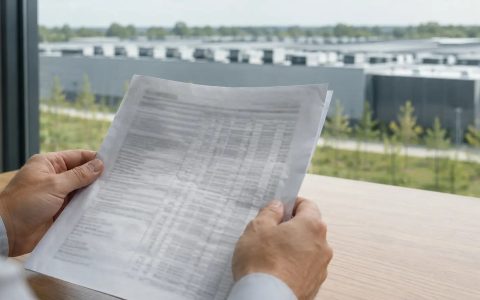 Mani che tengono un foglio con i numeri delle compensazioni di un data center